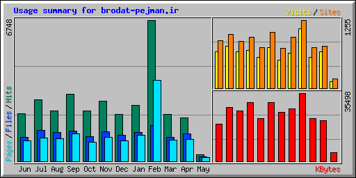 Usage summary for brodat-pejman.ir